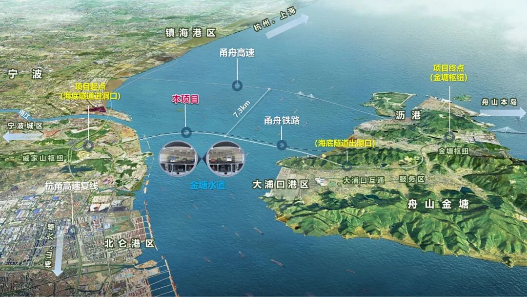 甬舟高速公路复线二期工程金塘海底隧道正式开工